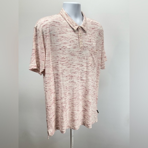 JOHN VARVATOS Men's red and cream abstract pattern pullover shirt size XL - Picture 7 of 13